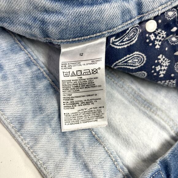 Old Navy‎ OG Shorts Womens Size 12 Light Wash Denim Summer Boho Festival Beach - Picture 9 of 11
